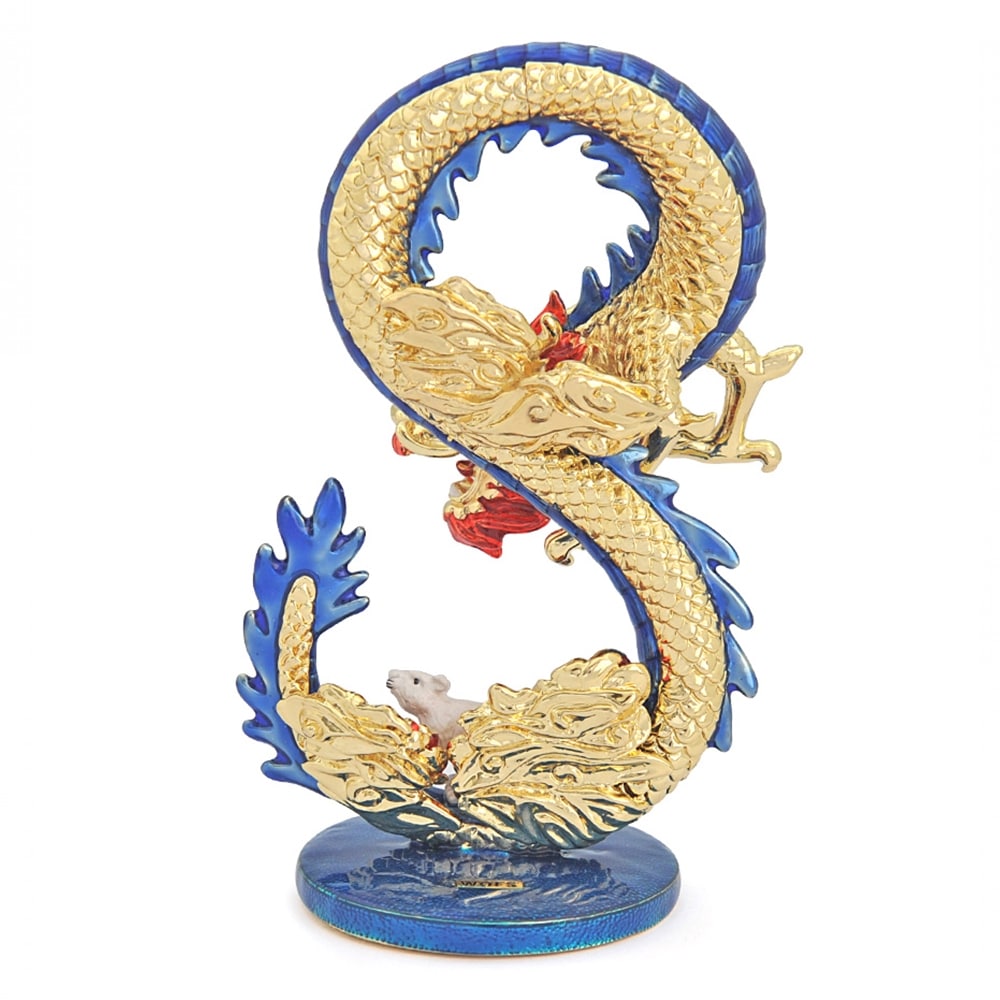 Statueta cu Dragon si Sobolan – Mangusta in forma de cifra 8 (opt)