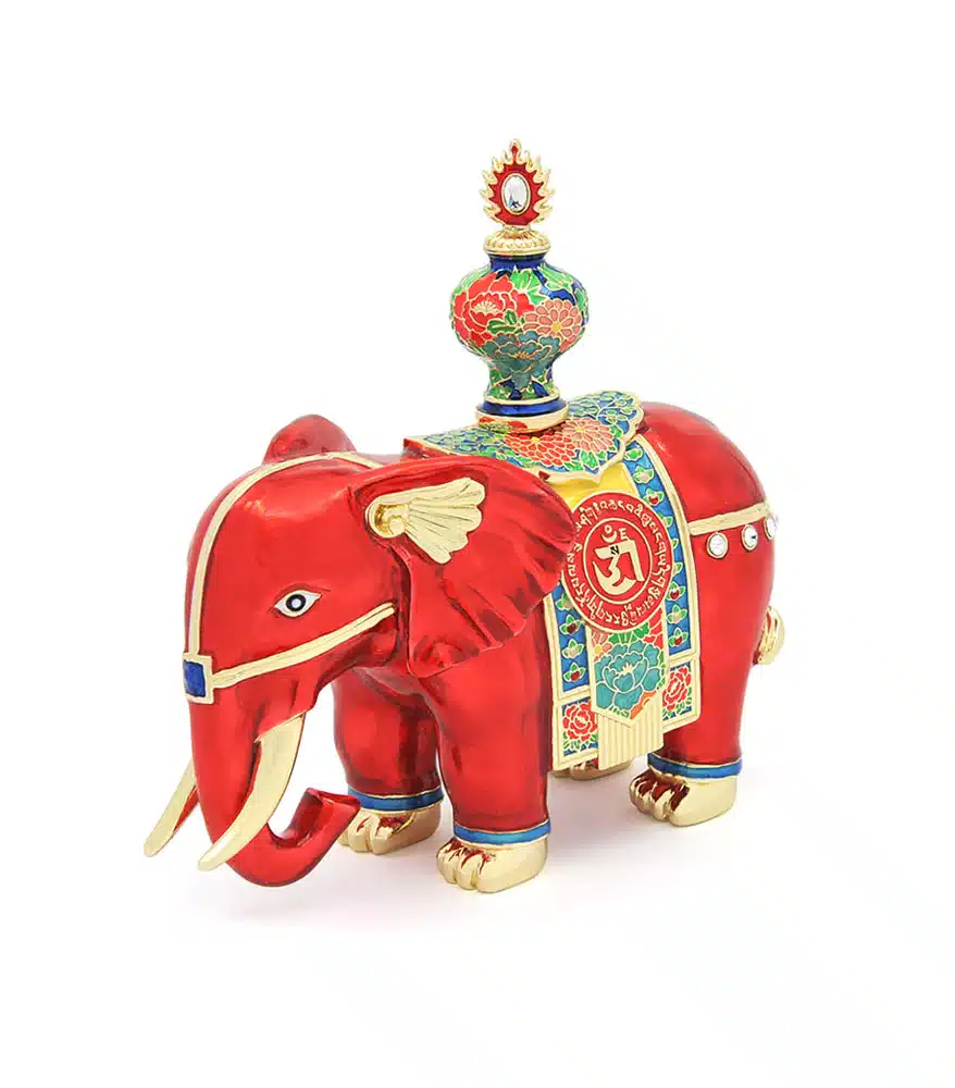 Statueta cu Elefantul Rosu al prosperitatii si Amuleta anti-conflict